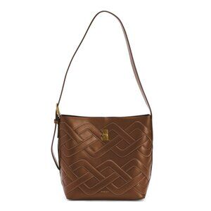 RADLEY LONDON Tortoise Leather Threadneedle Street Cable Large Shoulder Bag